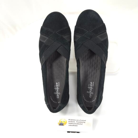 Collection by Clarks Casual Slip On Ballet Flat Womens Size 8 13291 Black - Picture 6 of 9